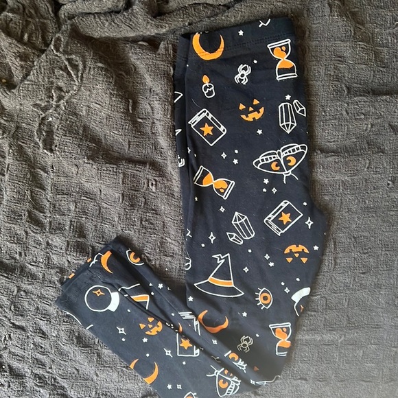Cat & Jack Other - Cat & Jack Halloween Themed Cotton Legging Pant Size 4t Black & Orange